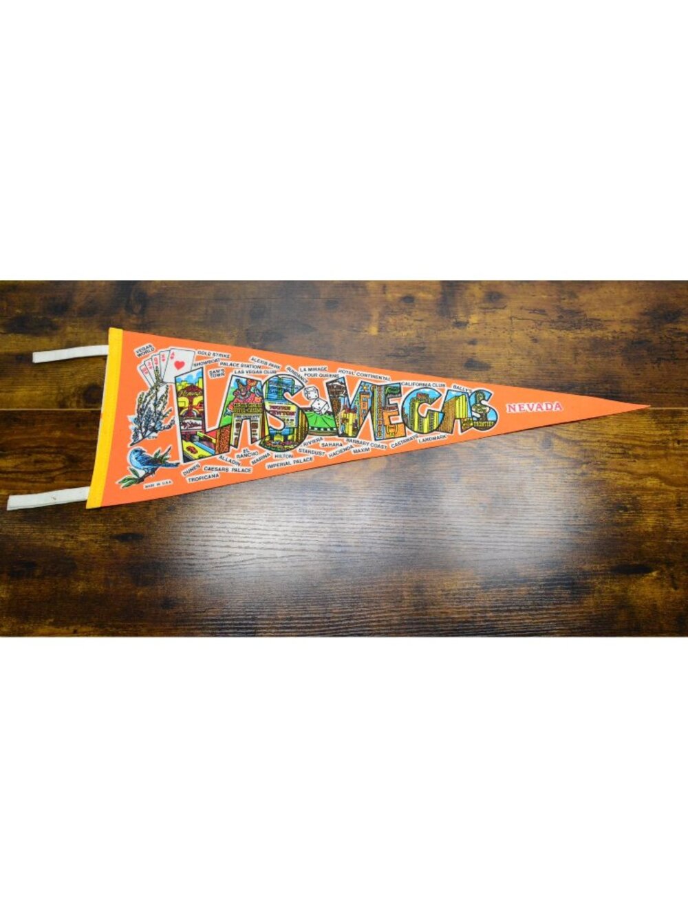Vintage Las Vegas, Nevada pennant 26.5 inches